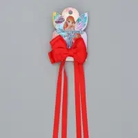 Бант для волос на заколке с лентами, цвет красный, Винкс Бант для волос на заколке с лентами, цвет красный, Винкс