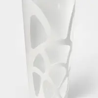 Корзина для пакетов IDEA &laquo;Геометрия&raquo;, пластик, 18&times;9&times;35 см, белая