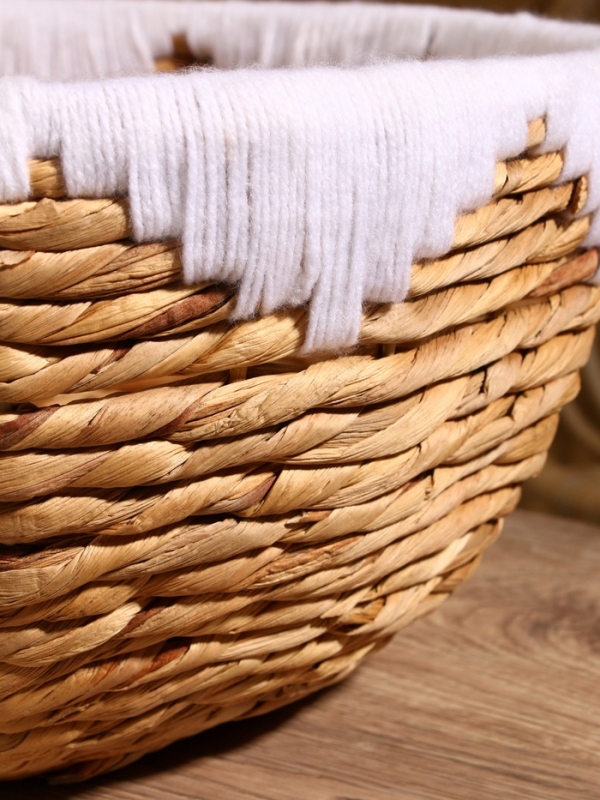 Корзина плетеная 40x40x20 см, водный гиацинт