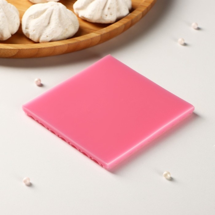 Молд «Текстура», силикон, 9,3×9,3×0,6 см, цвет розовый Молд «Текстура», силикон, 9,3×9,3×0,6 см, цвет розовый