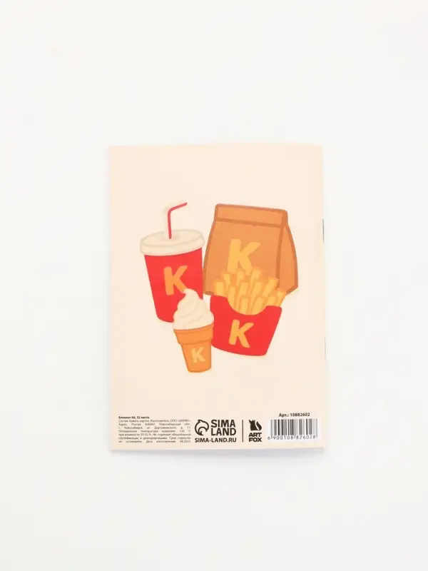 Блокнот А6, 32 л на скрепке, в клетку Блокнот А6, 32 л на скрепке, в клетку "Капи мил"