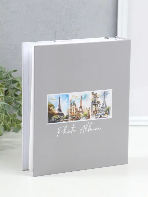 Фотоальбом на 80 фото 10х15 см "Завтрак с видом на Эйфелеву башню" в коробке 5х19х22,8 см