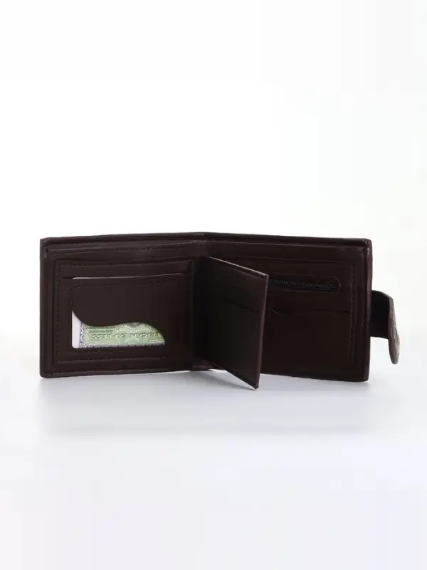 Портмоне мужское на магните, коричневое