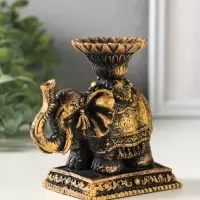 Подсвечник на 1 свечу &laquo;Слон индийский&raquo;, 10&times;10&times;6 см, под золото