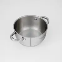 Кастрюля Катунь &laquo;Антея&raquo;, 2 л, d=18 см, с крышкой, капсульное дно, индукция, нержавеющая сталь, AISI - 201, хромированная