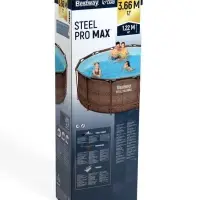 Бассейн каркасный Steel Pro, 366&times;122 см, круглый, цвет ротанг, 561JH Bestway