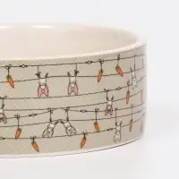 Миска &laquo;Кроличьи игрушки&raquo;, 300 мл, 11.5&times;5 см, керамика, бело-серая