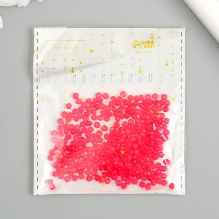 Бисер стекло 8/0  Бисер стекло 8/0 "Матовый полупрозрачный. Оранжево-красный" 10 гр