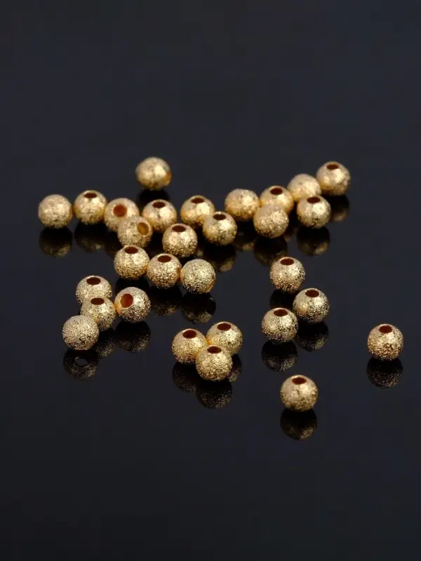 Кримп - зажимная бусина СМ-434-1, набор 30 шт. 4 мм, цвет золото