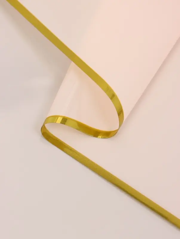 Пленка для цветов, &laquo;Кайма с тиснением&raquo;, пудра, 57&times;57 см