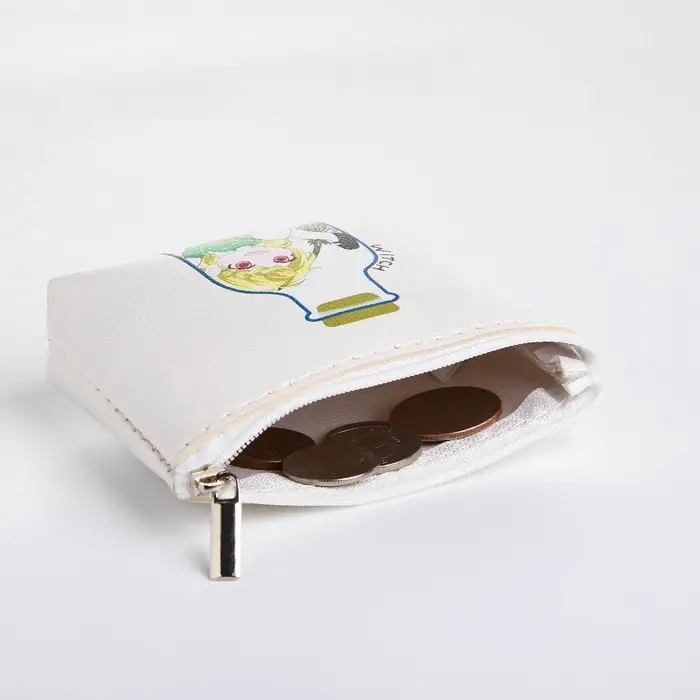 Кошелёк детский &laquo;Аниме girl&raquo;, монетница, на молнии, с рисунком, белый