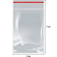 Пакет с замком (Zip Lock) 5 х 7 см, 32 мкм, 1000 шт/уп