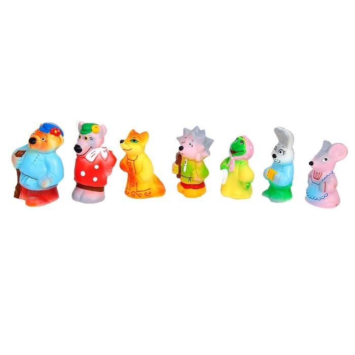 Набор резиновых игрушек «Теремок», 7 шт. Набор резиновых игрушек «Теремок», 7 шт.