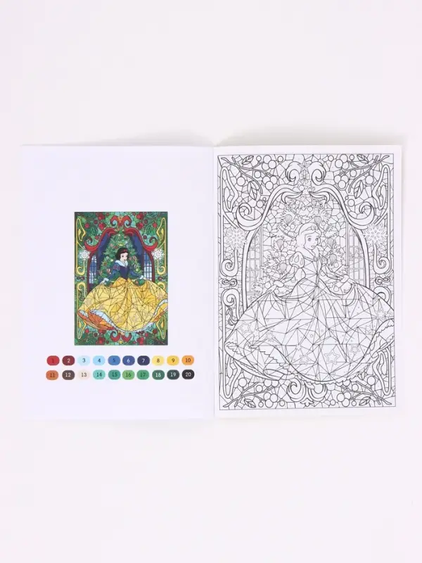 Раскраска по номерам, новогодняя, 17&times;24 см, &laquo;Принцессы&raquo;