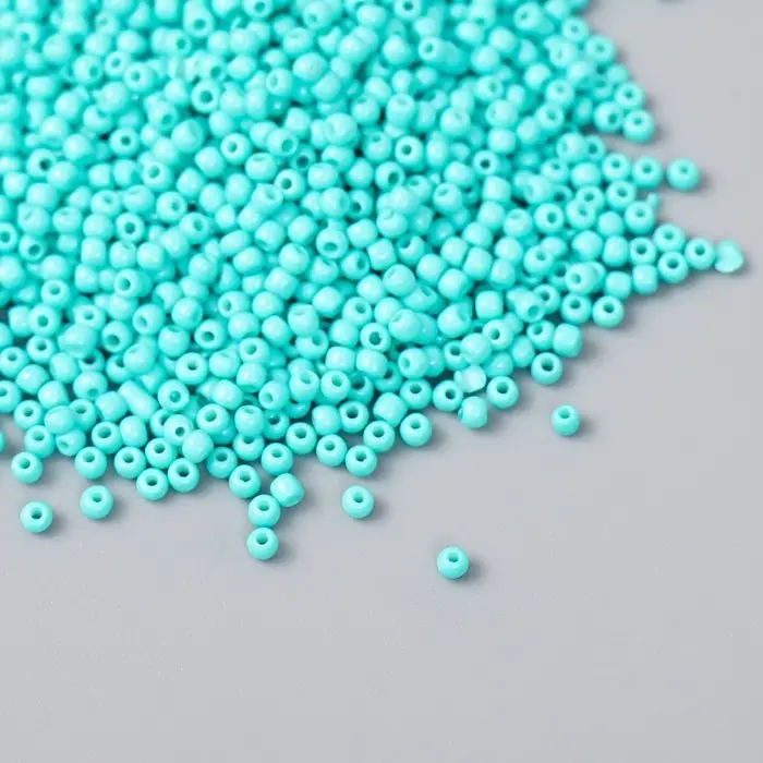 Бисер стекло 12/0  Бисер стекло 12/0 "Ярко-голубой" 15 гр