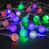 Гирлянда &laquo;Нить&raquo; 5 м с насадками &laquo;Мини фонарик&raquo;, IP20, прозрачная нить, 20 LED, свечение мульти (RG/RB), мигание, 220 В