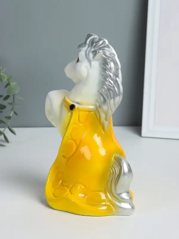 Копилка "Лошадка с попоном" высота 25 см, белый