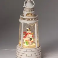 Фигура светодиодная &laquo;Маяк снеговик&raquo; 10.5&times;10.5&times;24 см, музыка