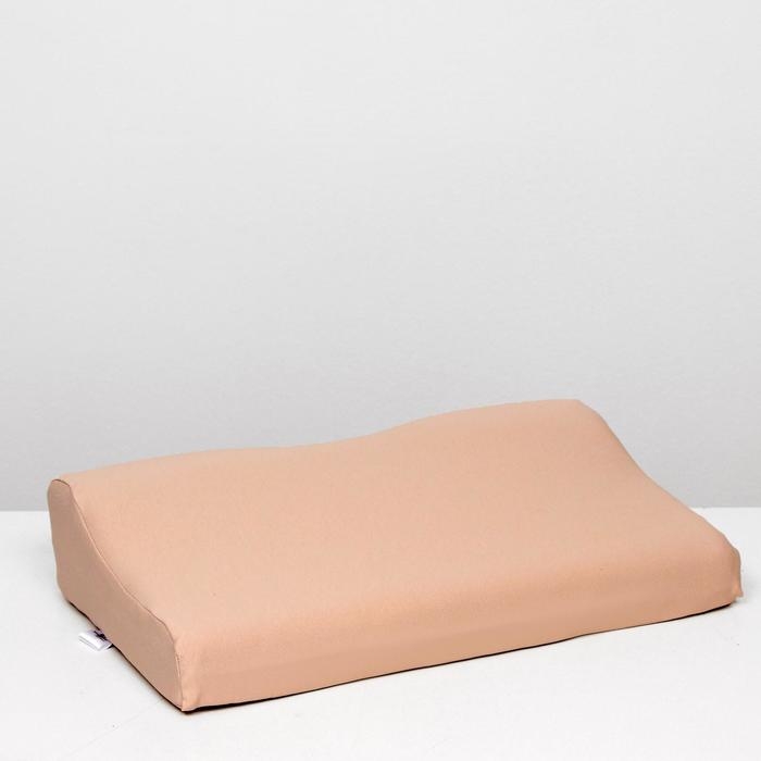 Подушка ортопедическая НТ-ПС-05  Подушка ортопедическая НТ-ПС-05 "Антихрап", для взрослых, с эффектом памяти и выемкой под плечо, 54x32 см, валики 11/6 см