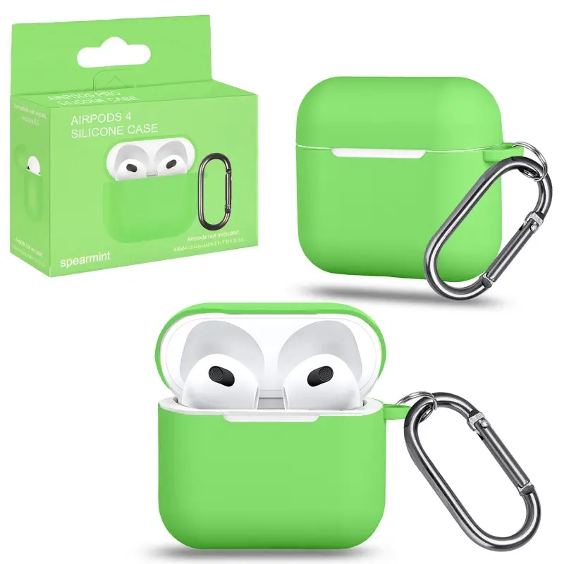 Чехол для AirPods 4 с карабином №20 Spearmint