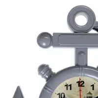 Часы настенные интерьерные &laquo;Якорь&raquo;, бесшумные, плавный ход, 38&times;27.5 см, d=12 см, серые