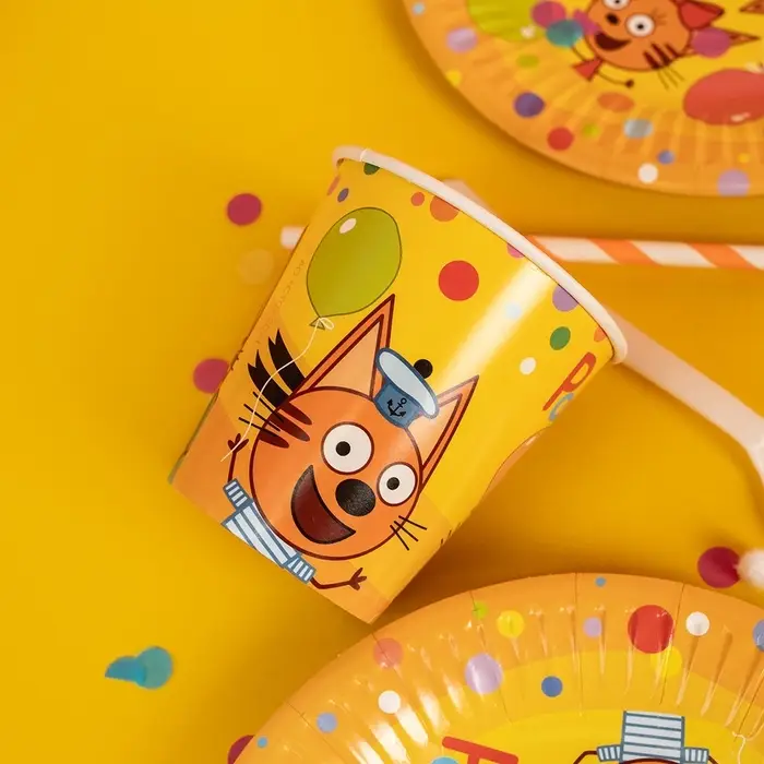 Стаканы  "Три Кота. Веселый День Рождения" 6 шт.