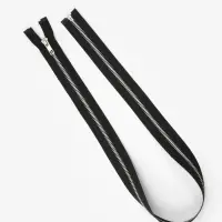 Молния металлическая, №5, разъёмная, замок автомат, 80 см, чёрная