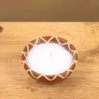 Свеча в керамической чаше, 9&times;9&times;4 см