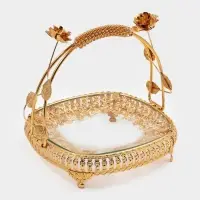 Фруктовница &laquo;Мирьем&raquo;, 20&times;19.5&times;17 см, металл, золотистая