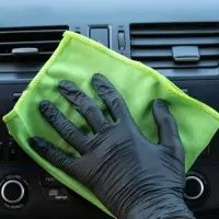 02 Салфетка микрофибра для стекол, зеркал, хрома AVS MF-6036 (35х40см)(1шт)