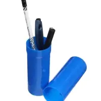 Пенал - тубус Calligrata, 40&times;195 мм, пластиковый, синий