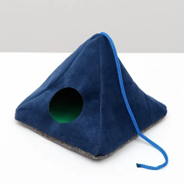 Подвесной домик для грызунов &laquo;Вигвам&raquo;, 15&times;15 см, мебельная ткань, флис, цвет МИКС