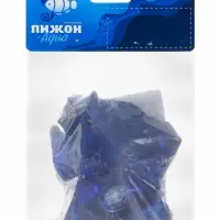 Декоративные камни для аквариума, 3-5 см, 500 г, необработанные, стекло, синие