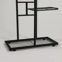 Подставка для цветов Greengo, 3 полки, 43&times;22&times;57 см, напольная, металл, чёрная