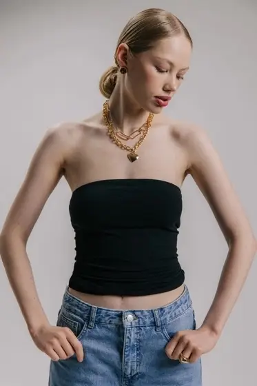 Цепь многослойная &laquo;Железное сердце&raquo;, 2 яруса, L=32 и 40 см, цвет золото