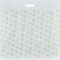 Пакет с вырубной ручкой 60см*63 см, 65 мкм, с рисунком, 20 шт/уп.