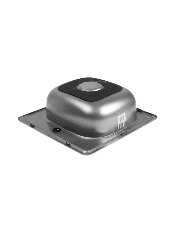 Мойка кухонная MIXLINE 528187, врезная, толщина 0.6 мм, 48х48х16 см,3 1/2", с сифоном
