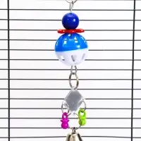 Игрушка для птиц "Дискотека" с зеркалом и шариком, 19 х 4 см, микс цветов