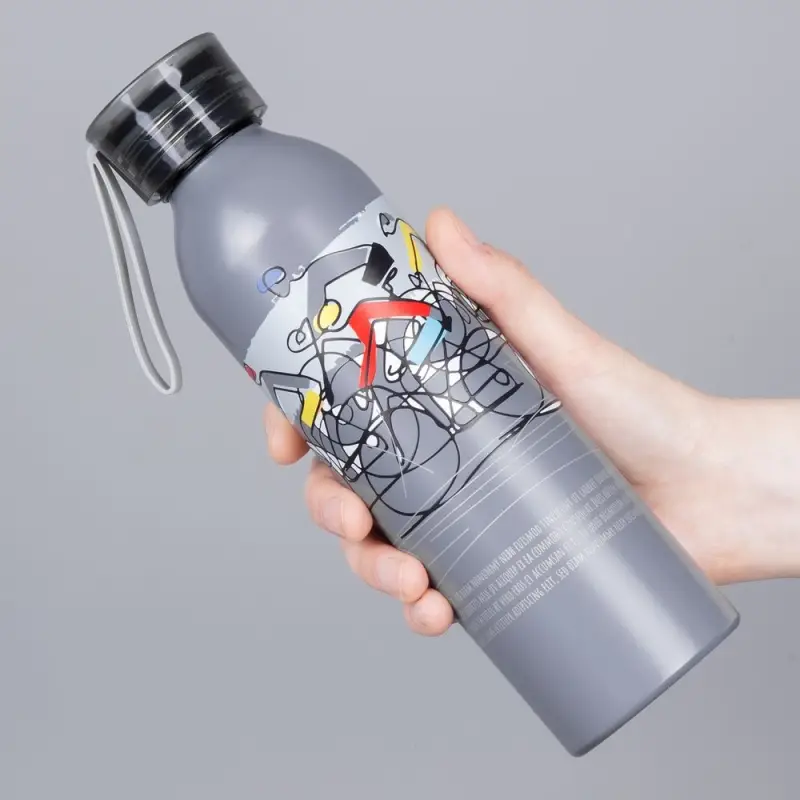 Бутылка для воды Brooke, матовая серая Бутылка для воды Brooke, матовая серая