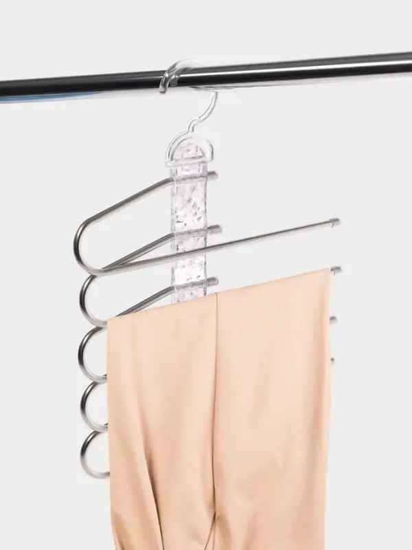 Вешалка для брюк многоуровневая, трансформер, 30.5&times;32&times;7.5, 5 уровней, прозрачная