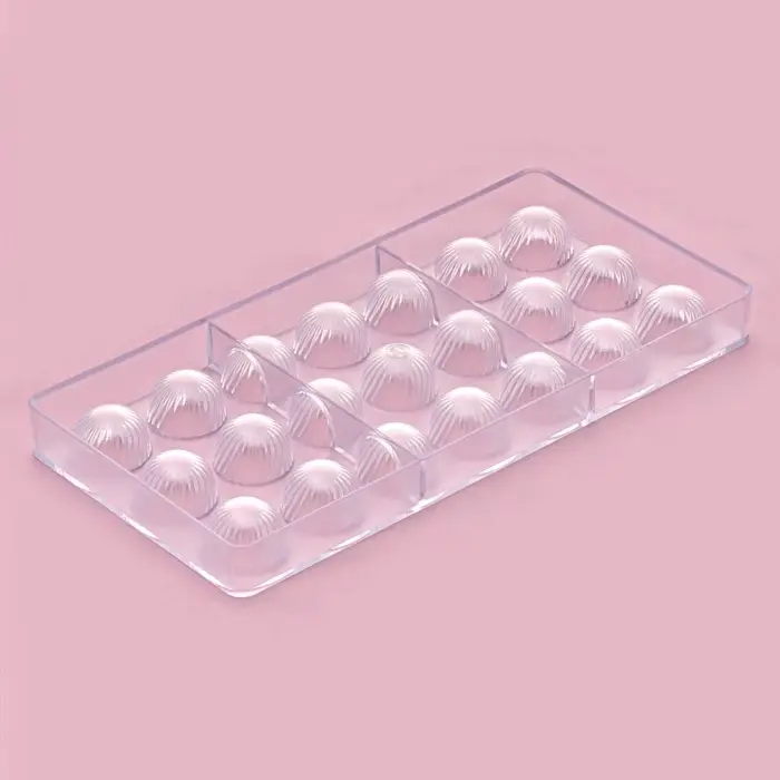 Форма для конфет шоколада KONFINETTA &laquo;Комильфо&raquo;, 28&times;14 см, 21 ячейка, пластик, прозрачная