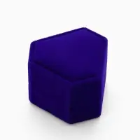 Футляр под кольца &laquo;Кристалл&raquo;, для серёг, бархатная, 6.5&times;6 см, синяя