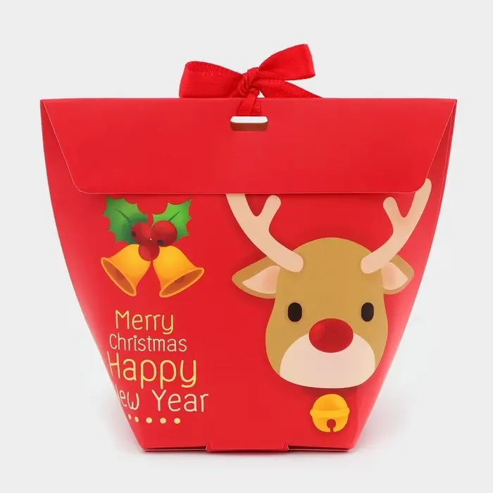 Коробка складная Новогодняя 7×5.5×10 см