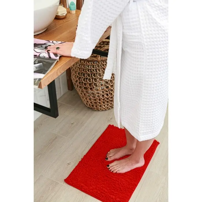 Коврик для дома Доляна «Букли длинные», 40×60 см, цвет красный Коврик для дома Доляна «Букли длинные», 40×60 см, цвет красный