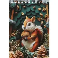 Блокнот BG. Paper art, 40 листов, А6, в клетку, на гребне, обложка из мелованного картона, МИКС