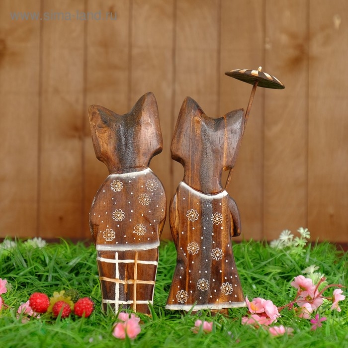 Сувенир дерево Сувенир дерево "Парочка котишек" (набор 2 шт) 30х30х9 см