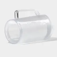 Пивная кружка, 380 мл, охлаждающая, пластик, прозрачная