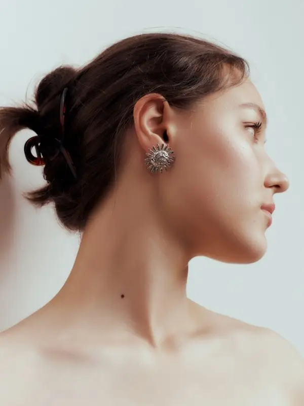 Серьги &laquo;Солнце&raquo;, цвет серебро