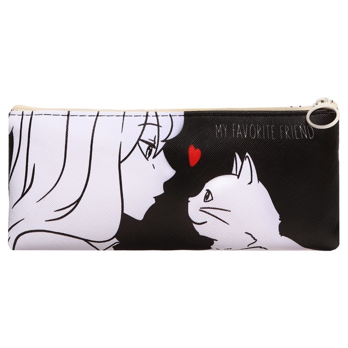 Пенал мягкий 1 отделение, 100 х 200 мм, плоский, MESHU Пенал мягкий 1 отделение, 100 х 200 мм, плоский, MESHU "Friends", искусственная кожа MS_57890