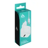 Сетевое зарядное устройство LuazON LCC-97, 1 USB, 2.1 А, 10 Вт, кабель microUSB, белое